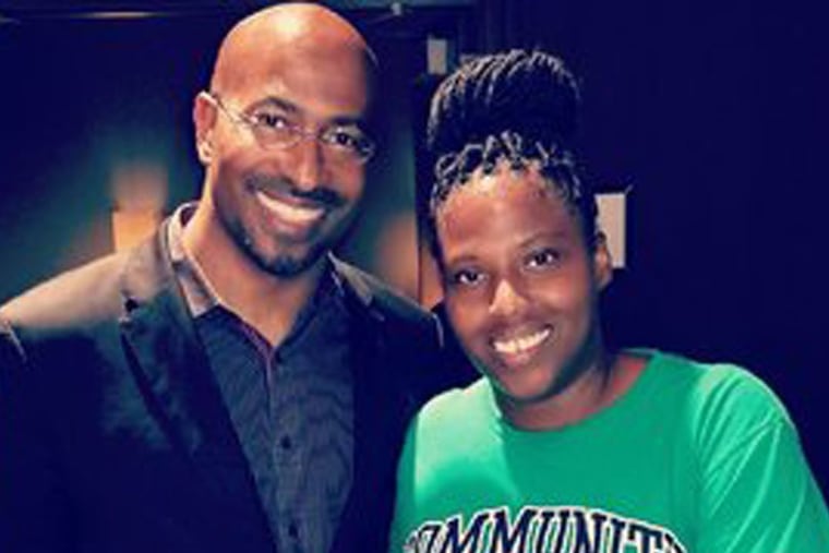 Van Jones with Mary Baxter at the “We Rise” tour in Philadelphia on Aug. 3.