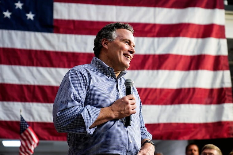 David McCormick, a Republican candidate for U.S. Senate in Pennsylvania again, speaking during a campaign stop in Lititz last year. He picked up the endorsement of the Pa. GOP Saturday.