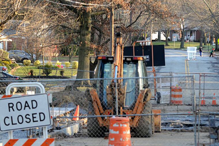 West Park Boulevard Bridge in Westmont is still closed December 26, 2013. Camden County officials expect it to reopen in January. Camden County built the bridge over Newton Creek in 1923, it has been under repair for over a year. ( TOM GRALISH / Staff Photographer )