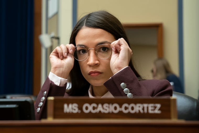 Rep. Alexandria Ocasio-Cortez (D., N.Y.) attends a House Oversight Committee hearing on high prescription drug prices shortly after her private meeting with Speaker of the House Nancy Pelosi (D., Calif.) on Capitol Hill in Washington, Friday, July 26, 2019.