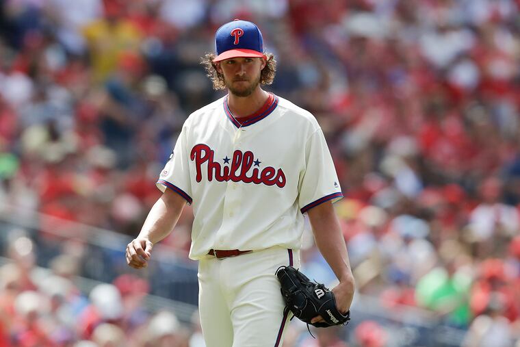Phillies pitcher Aaron Nola faces the Washington Nationals' Patrick Corbin on Saturday.