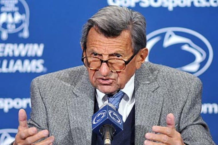 This weekend Joe Paterno will face Terrelle Pryor, whom he heavily recruited out of high school. (Pat Little/AP)