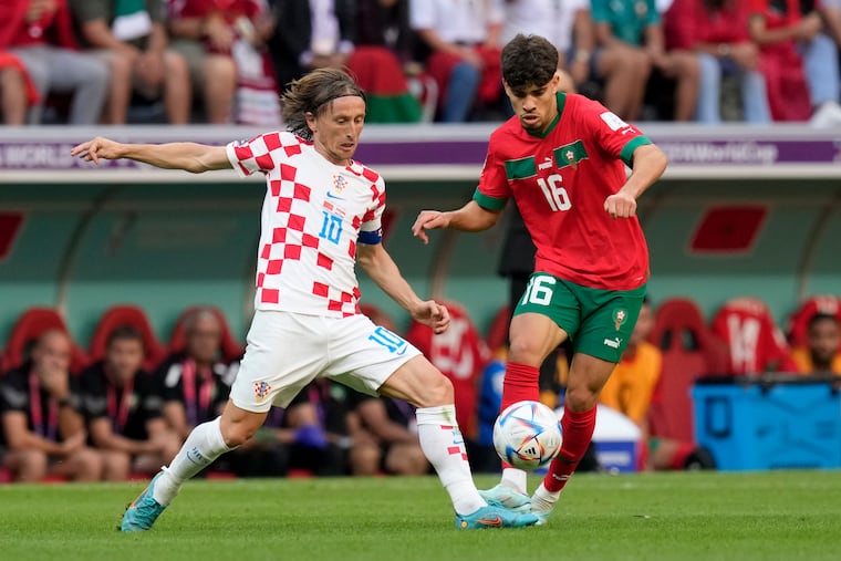 Croatia star Luka Modrić (left) will play his last World Cup game on Saturday.