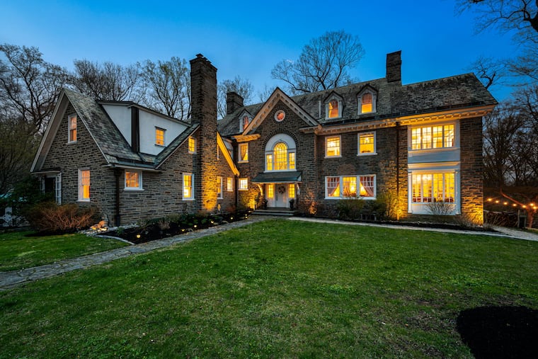 A 7,500-square-foot main house is illuminated on a 5-acre property in Wallingford that is on the market for $2.15 million.