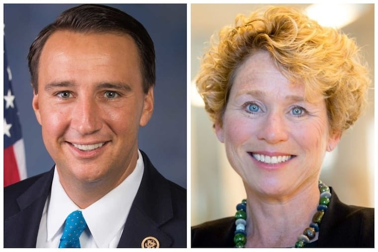 Congressman Ryan Costello and Democratic challenger Chrissy Houlahan.