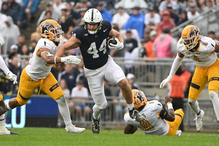 Tyler Warren finished with five catches for 55 yards. He also had a passing and receiving touchdown.