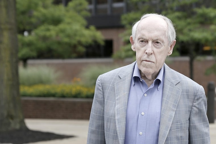Charles M. Hallinan leaves the federal courthouse in Philadelphia after his sentencing hearing on Friday, July 6, 2018.