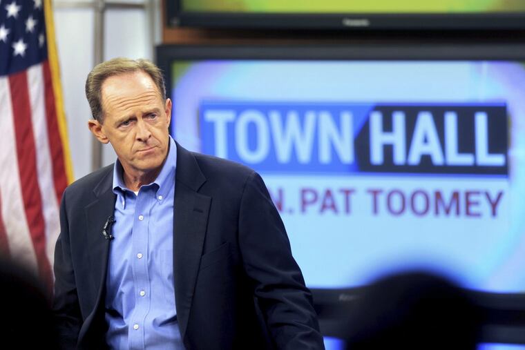 Sen. Pat Toomey at the town hall meeting.