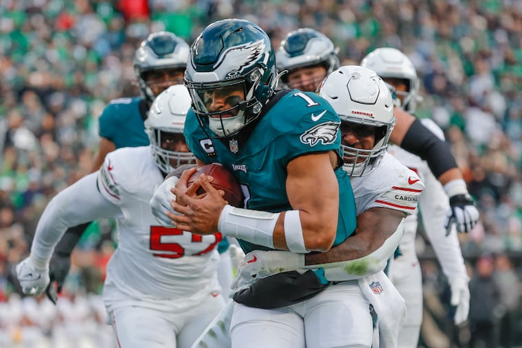 Jalen Hurts has 10 fewer carries in 2023 despite playing one more game.