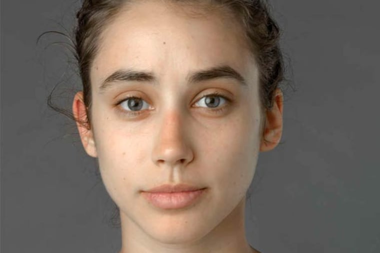 Esther Honig , 24, in her original photo. E.G. SCHEMPF / Slate