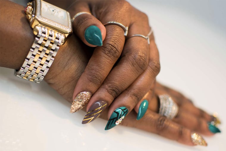 Stiletto manicures courtesy of Onisha Claire, Koco Nail Salon & Wax Studio, 4161 Ridge Ave., 215-650-7595, www.koconails.com, and modeled by Ivy Lloyd.