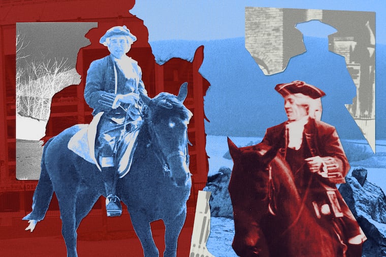 Brothers K.C. and Russ Peterson trekked 318 miles over two weeks from Old North Church in Boston to Veterans Stadium on horseback in 1976.