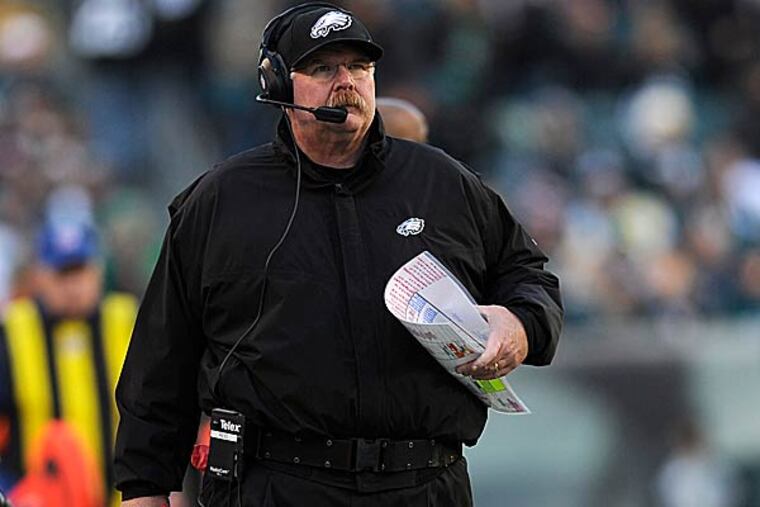Andy Reid assembled the Eagles roster that is 4-11 and has matched the most losses since Reid became head coach in 1999. (Michael Perez/AP)