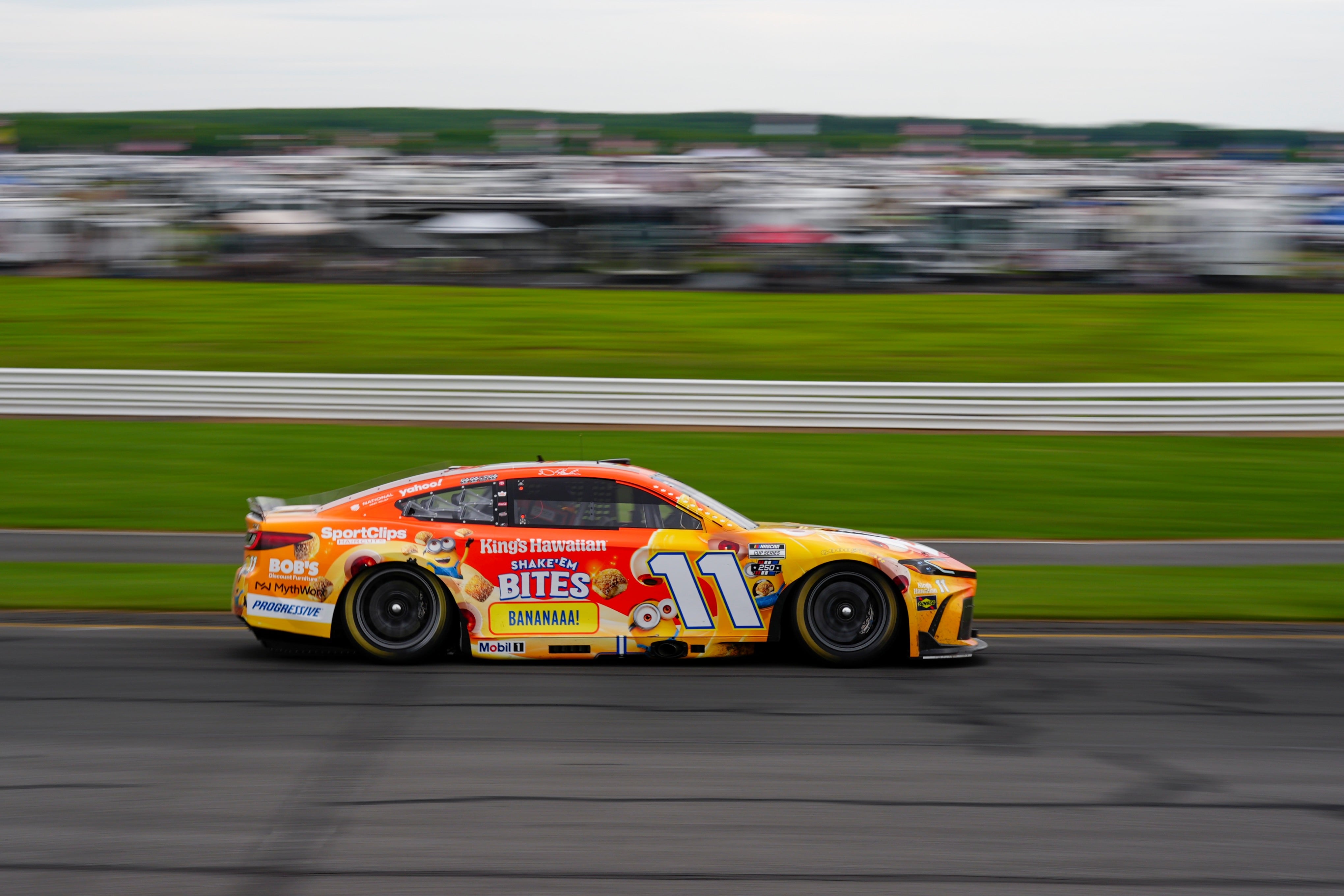 Denny Hamlin wins the NASCAR Cup race at Pocono for his third straight victory