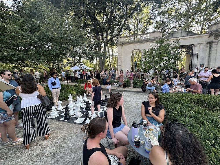 At one of the Friday evening gatherings at the Rodin Museum on the Ben Franklin Parkway, July 31, 2026.