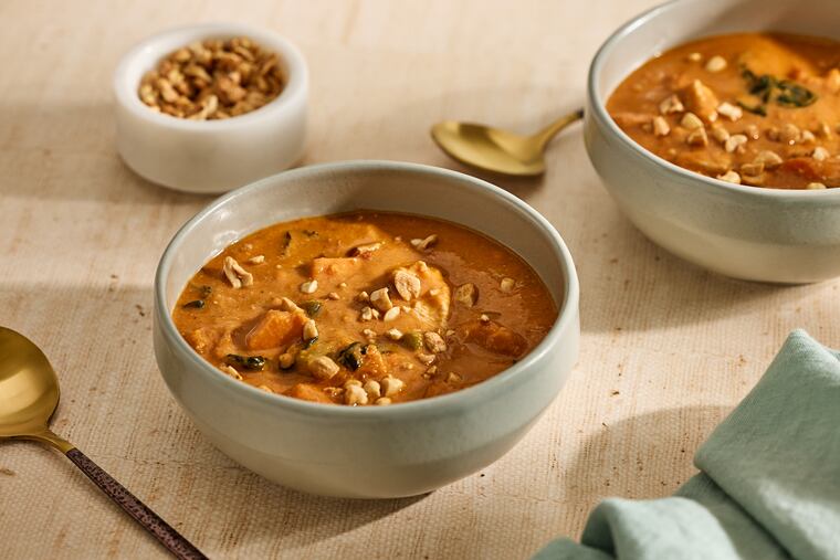 Chicken Soup With Vegetables and Peanuts. MUST CREDIT: Tom McCorkle / For the Washington Post