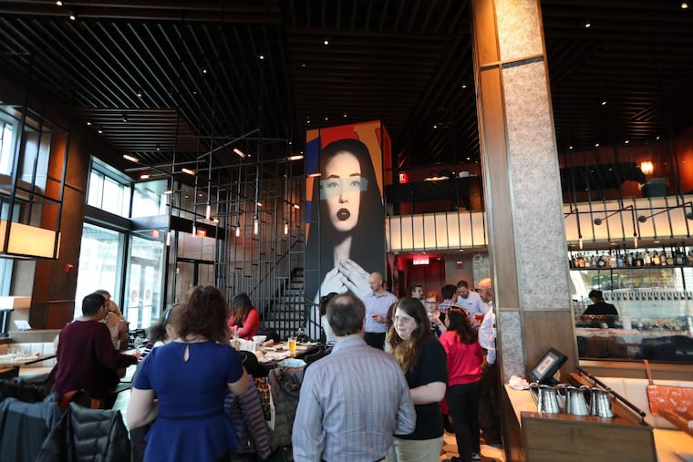 The soaring modern interior at Danlu is reminiscent of its stylish suburban sibling, Nectar.