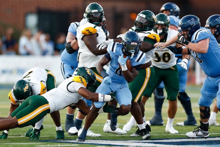Villanova running back Ja'briel Mace ran for 57 yards and a touchdown against William & Mary.