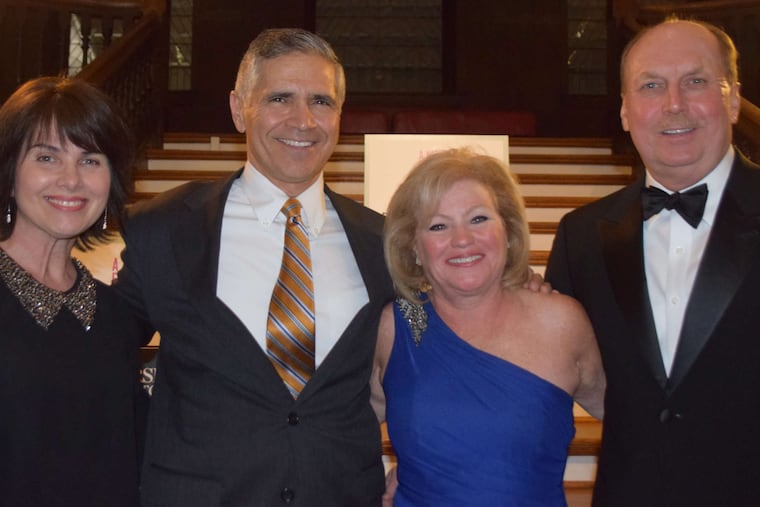 At the benefit at the Baldwin School are (from left) Sherry and Robert Bruni and Debbie and Leo Sniger.
