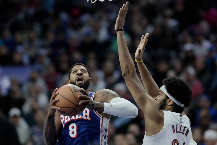 Sixers forward Paul George said he felt for Dominick Barlow, who became the team's latest big injury when he went down with a back contusion.