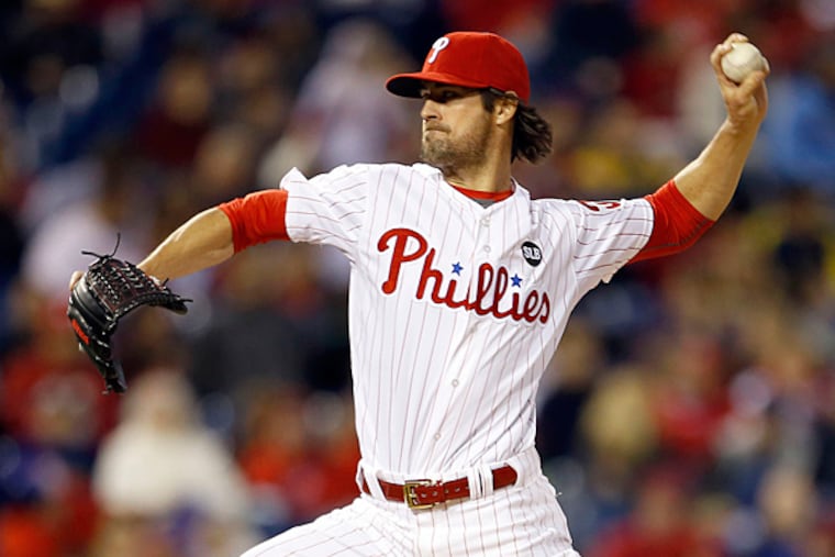 The Phillies’ Cole Hamels pitches in the third inning against the Washington Nationals on Saturday, April 11, 2015, in Philadelphia. (Yong Kim/Staff Photographer)