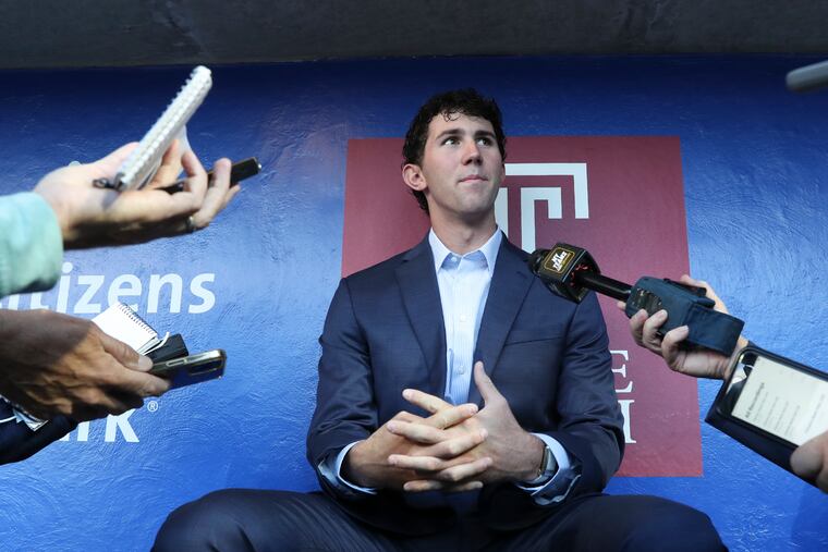 Andrew Painter, the Phillies' minor league pitcher of the year, was in the spotlight Thursday at Citizens Bank Park.