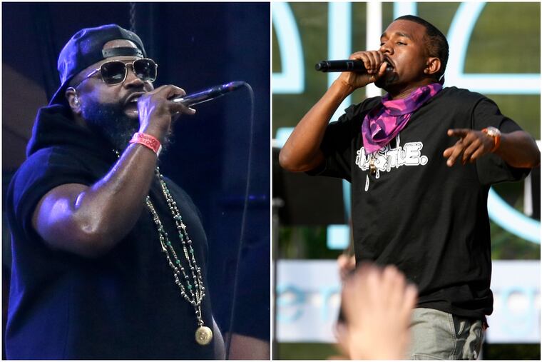 Black Thought performing at the 2018 Roots Picnic and Kanye West performing on the Ellen DeGeneres Show