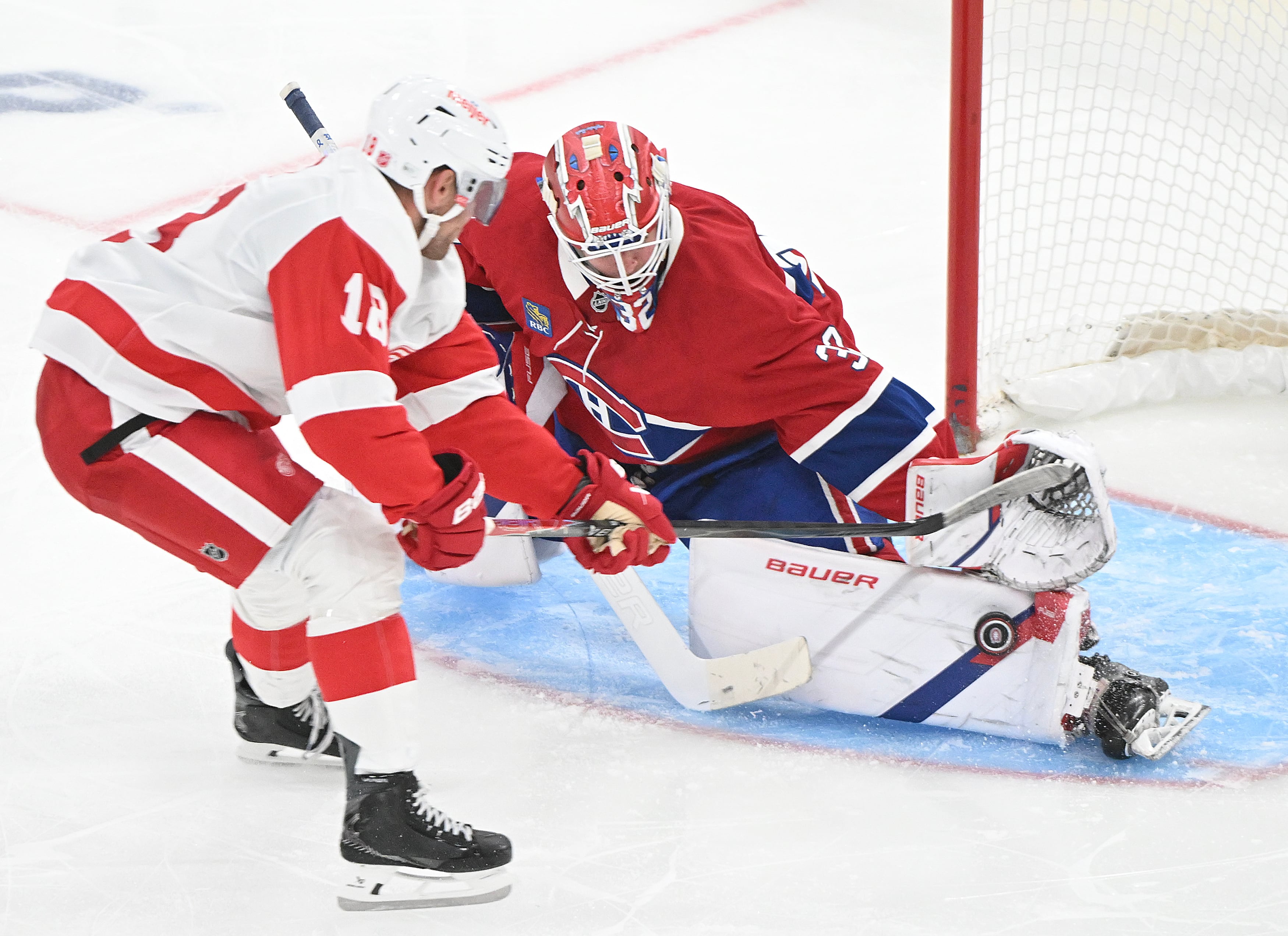 Bolduc scores in shootout as the Canadiens outlast the Red Wings 1-0