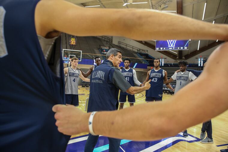 Villanova coach Jay Wright during a practice last week.