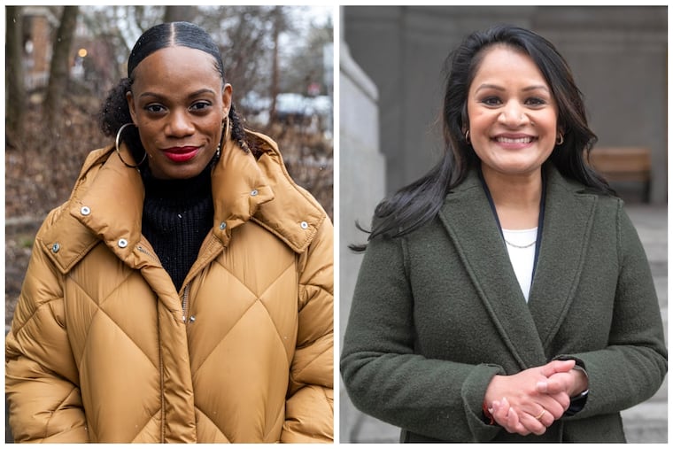U.S. Rep. Summer Lee (left) and primary challenger Bhavini Patel.