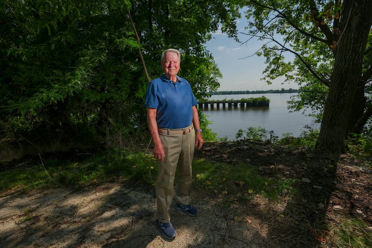 Robert Borski, founder and chair emeritus of the Delaware Riverfront North Partnership, at the 10-acre Robert A. Borski Jr. Park, designed with a wide-open lawn, upland trails, meadow, restrooms, and parking.