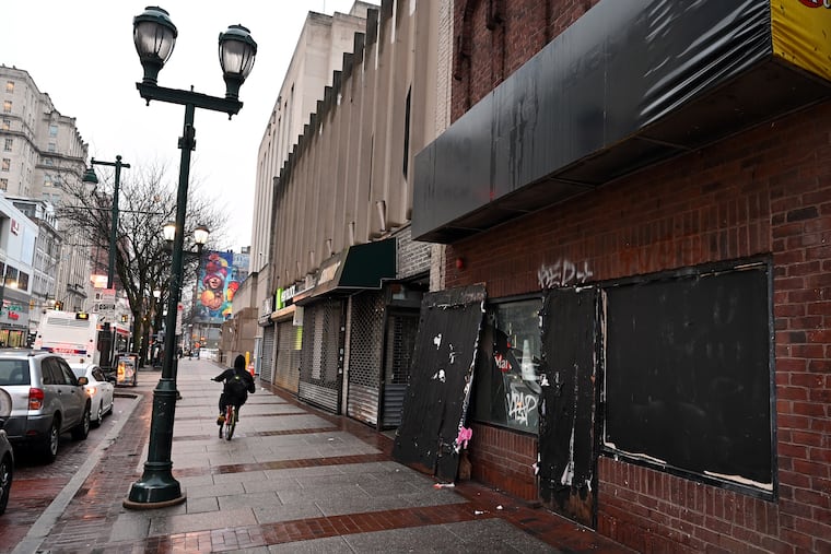 The south side of the 900 block of Market Street, which Comcast and the ownership of the 76ers have just acquired.