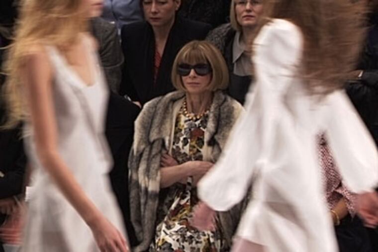 Anna Wintour, the editor of Vogue. "The September Issue" focuses on the creative tension between her and creative director Grace Coddington.