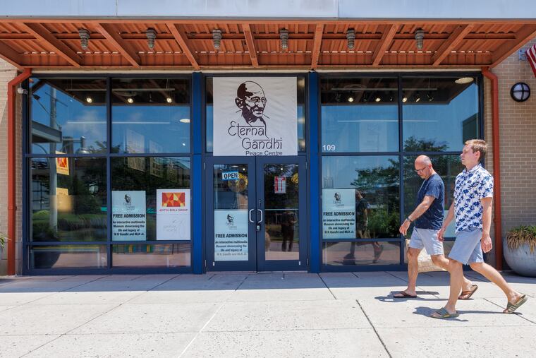 The Eternal Gandhi Peace Center is tucked between Daily Thread and Adidas in the Tanger Outlets in Atlantic City.
