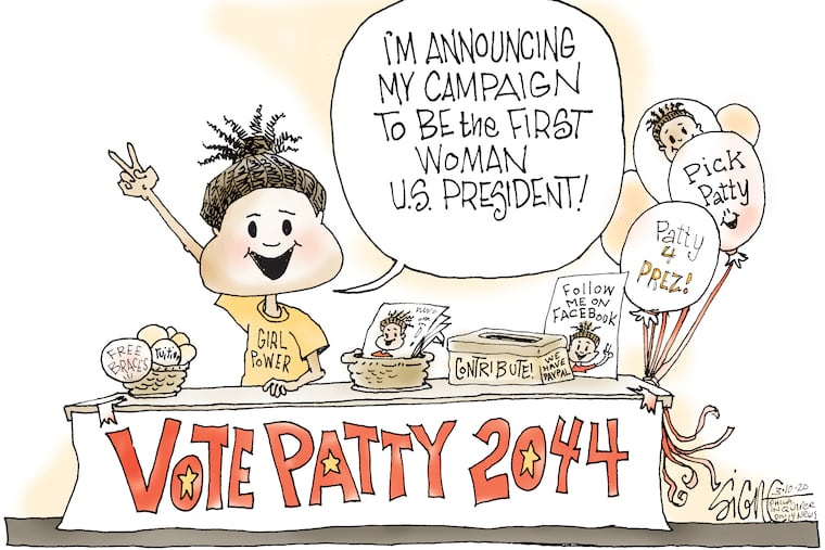 Women rock the vote: in 2044
TOON10
First Woman President