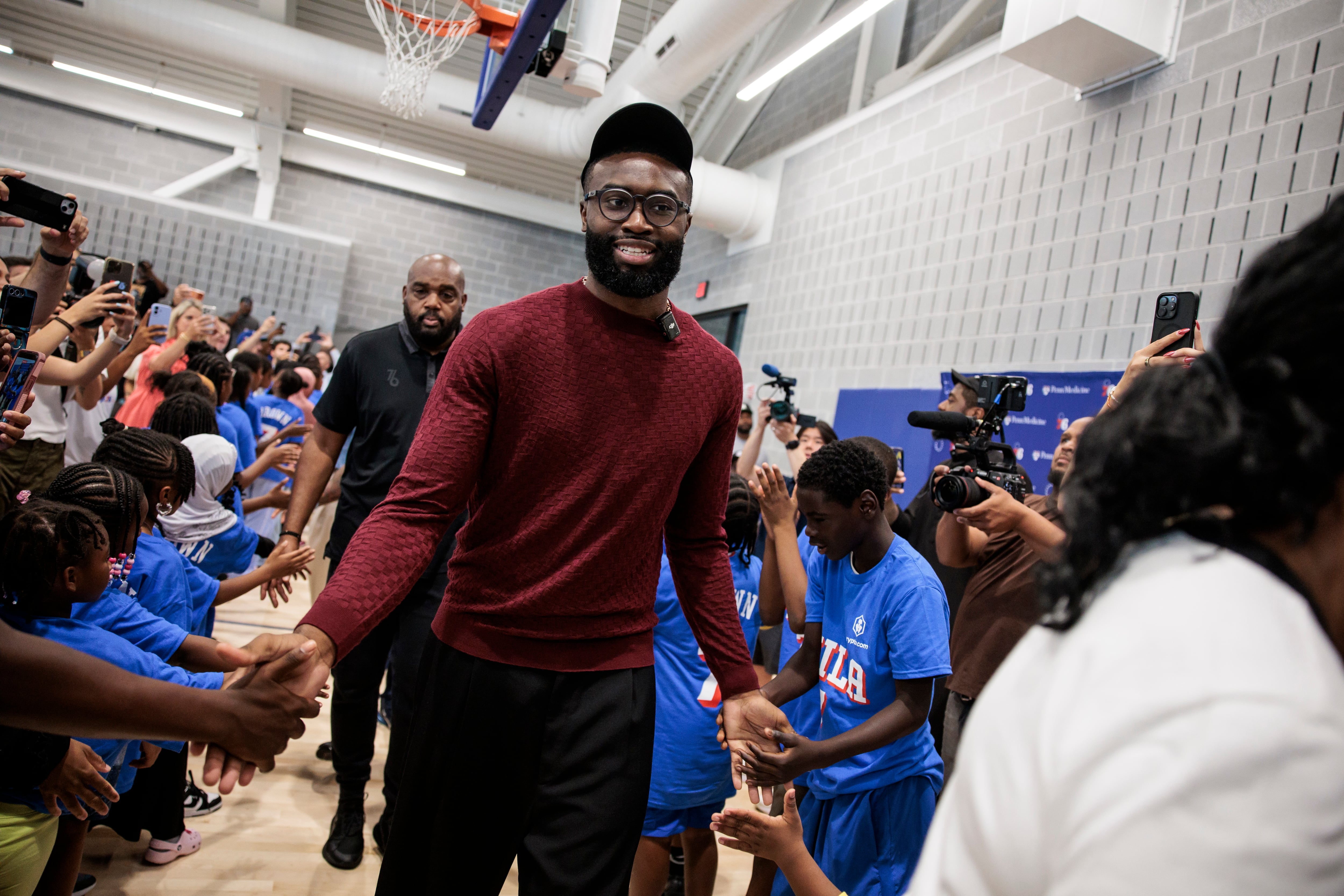 Four takeaways from Jaylen Brown’s Sixers introduction, from his visceral trade reaction to his thoughts on the Celtics