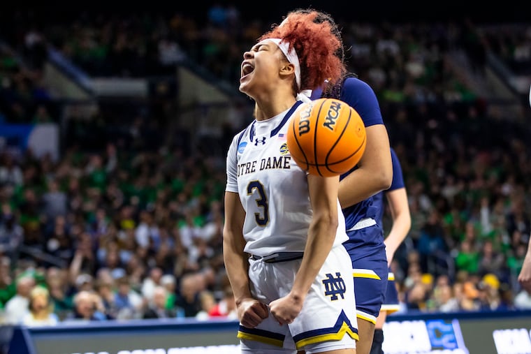 Notre Dame guard Hannah Hidalgo (3), who's from South Jersey, earned plenty of accolades in a standout freshman season.