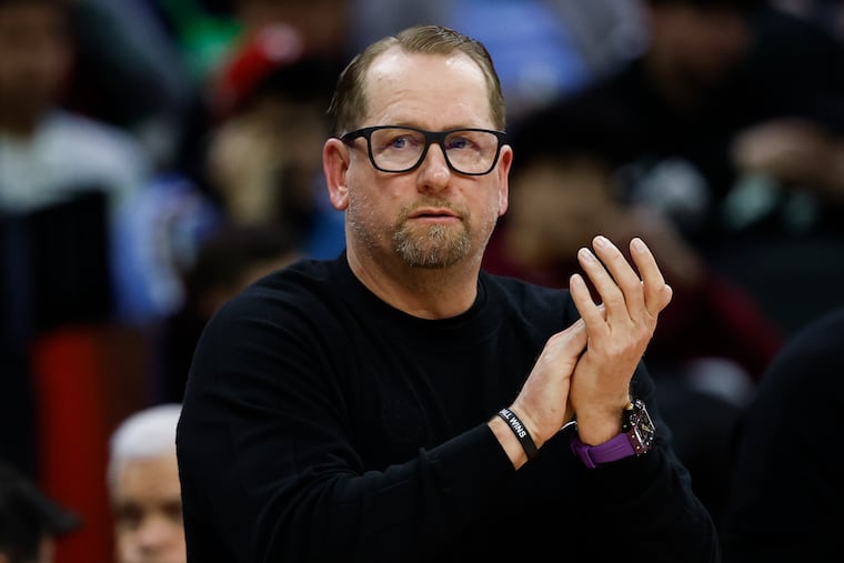 Sixers coach Nick Nurse has been looking to develop young players at the end of the season.