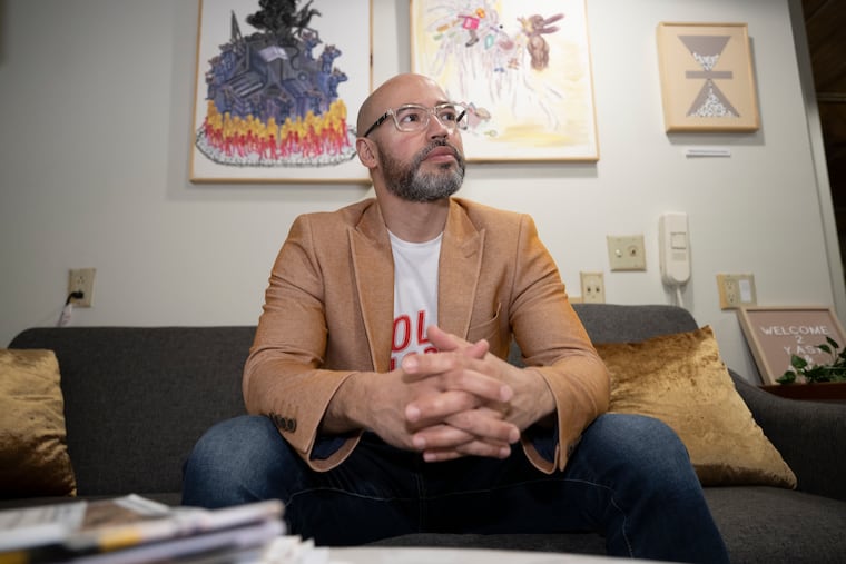 Felix Rosado is photographed on Thursday, Feb. 8, 2024, at his office in Philadelphia. Rosado was sentenced to life without parole at age 18. After serving 27 years in prison, his sentence was commuted. He's now dedicated his life to proving that redemption is possible, especially for people who commit crimes before their mid-20s, when their brains are still maturing.