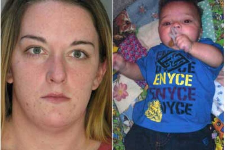 Christine Rivero, 29, of Sharon Hill, left, was charged with third degree murder in the July 15 death of her infant son, Niccolo Varner, right of Collingdale.