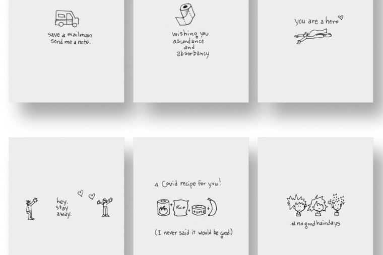 Postcards like these from Liz Malanaphy are helping to bolster the United States Postal Service.