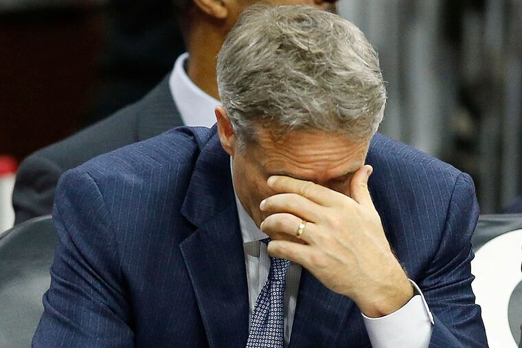 Sixers head coach Brett Brown.