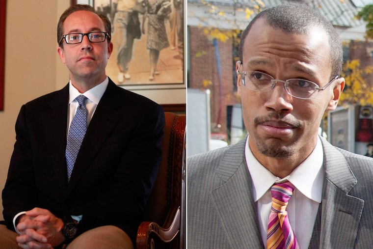 David Shulick (left) hired Chaka Fattah Jr. (right) in 2009.