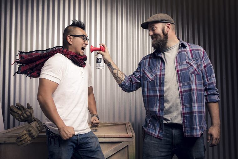 Jon Lung (left) and Brian Louden are the hosts of the rebooted “Mythbusters”