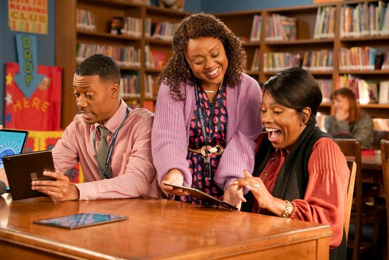 Tyler James Williams, Quinta Brunson, and Sheryl Lee Ralph in "Abbott Elementary." (Gilles Mingasson / ABC)