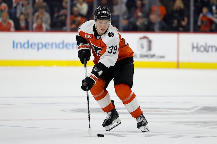 Flyers winger Matvei Michkov has made recent progress after a tough start to the season.