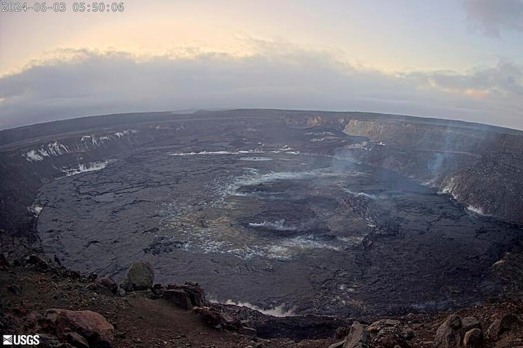 The summit of the Kilauea volcano in Hawaii on Monday, June 3, 2024.