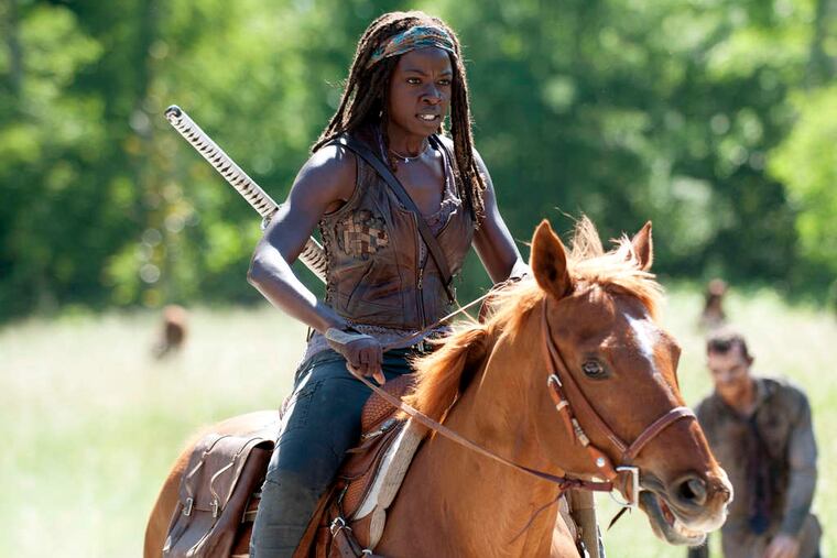 Danai Gurira portrays Michonne in "The Walking Dead" on AMC.