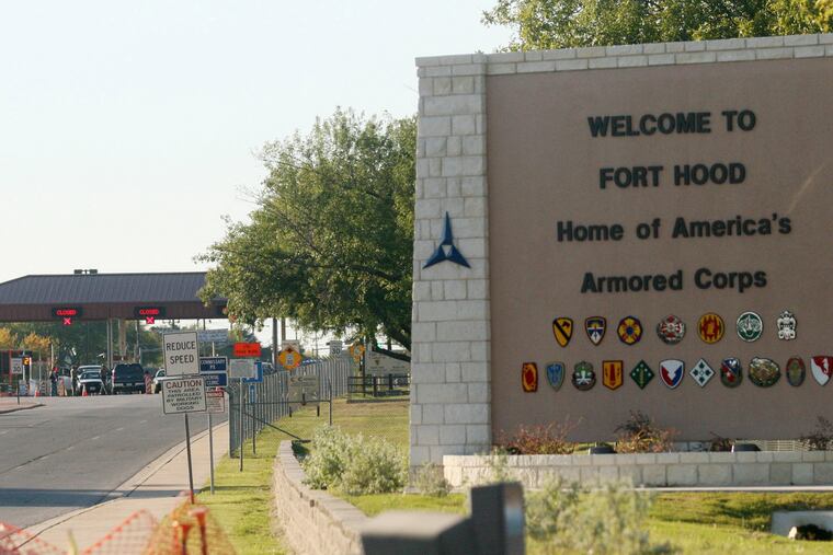 The entrance to Fort Hood Army Base in Fort Hood, Texas in 2009.