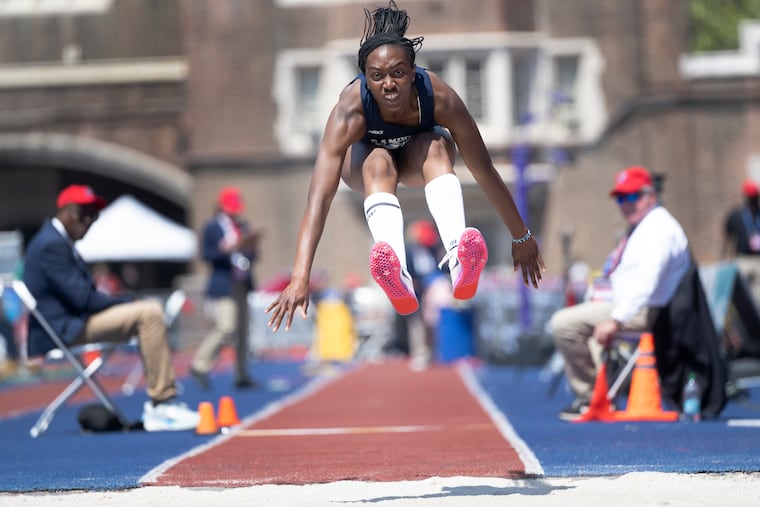 Penn recruit Seannah Parsons of Randolph High in New Jersey finished second in the high school girls' triple jump championship on Thursday.